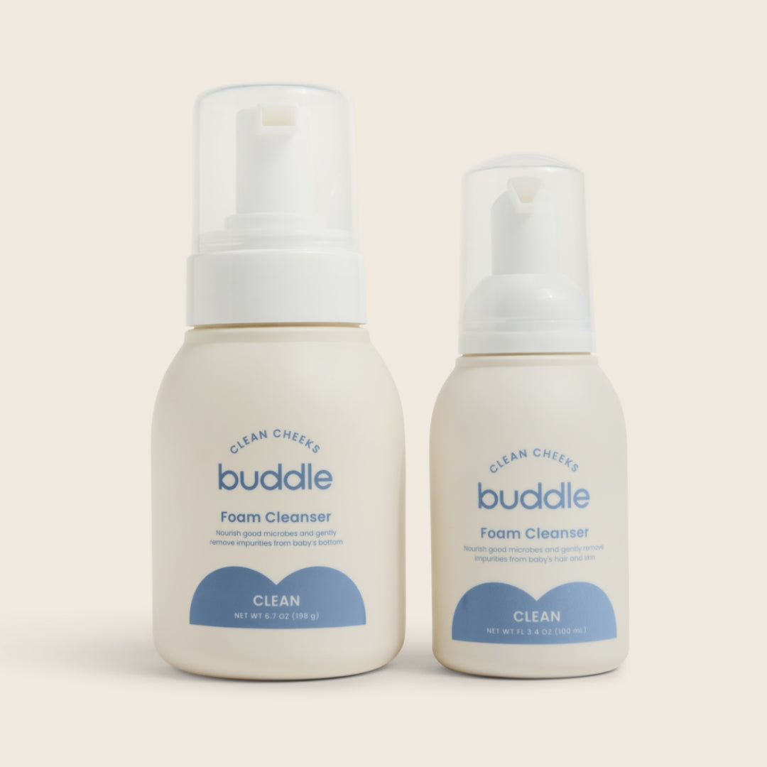 Buddle Clean Cheeks No-Rinse Foam Cleanser Bundle – Baby Skincare for Sensitive Skin
