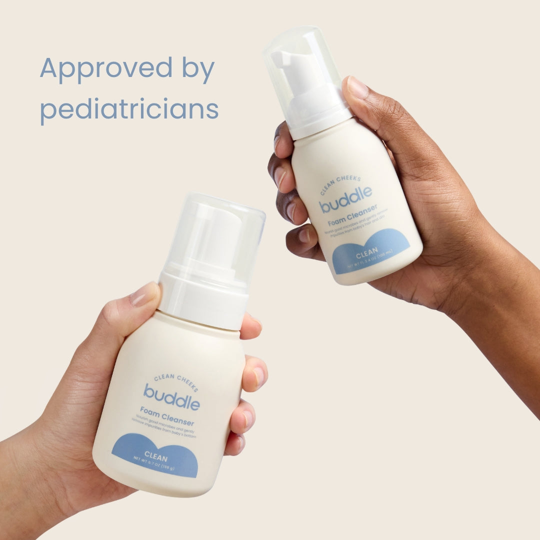 Buddle Clean Cheeks No-Rinse Foam Cleanser Bundle – Baby Skincare for Sensitive Skin